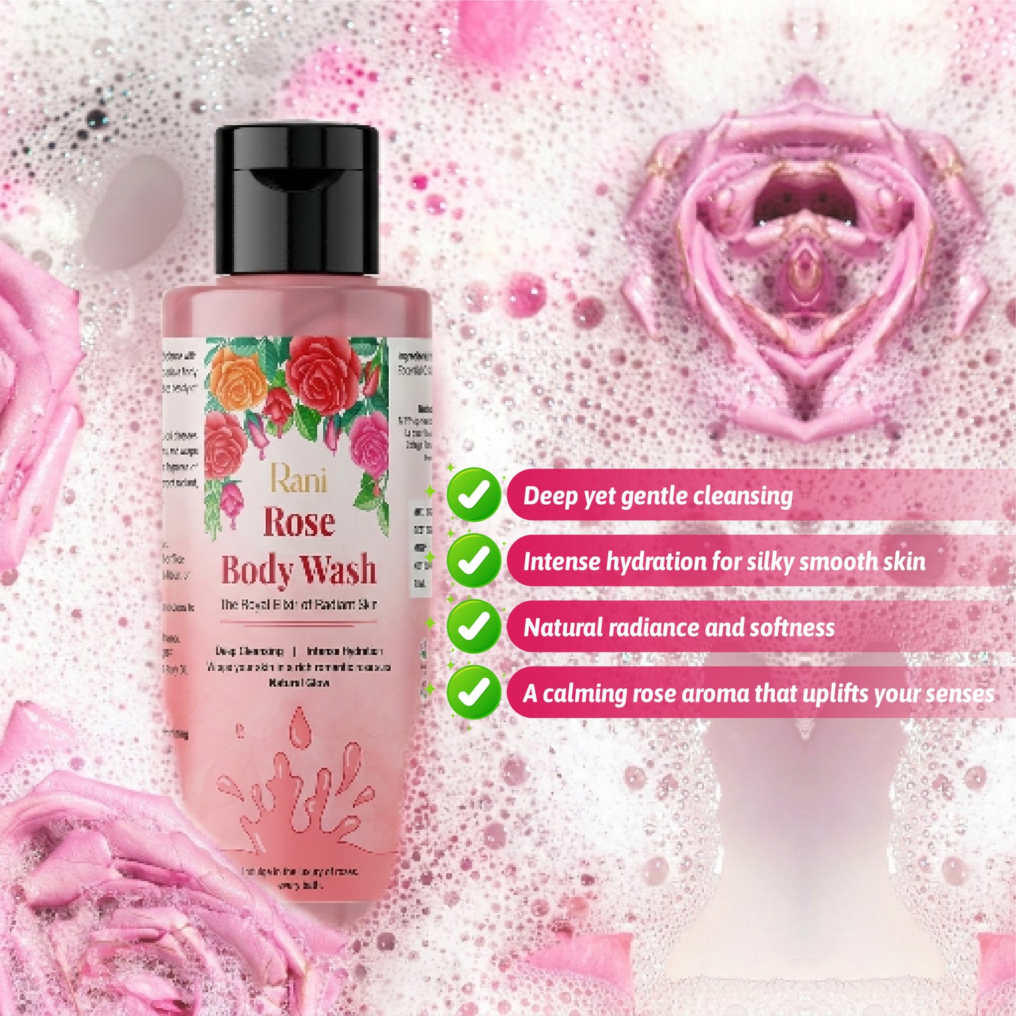 Rose Body Wash (200ml)