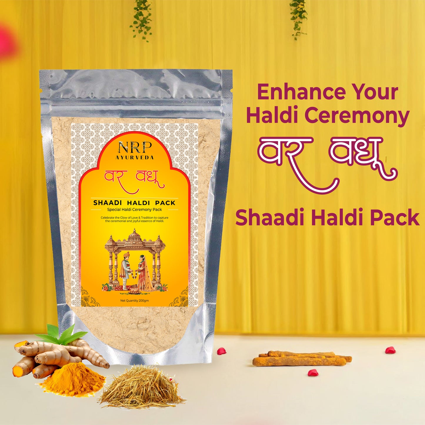 NRP Ayurveda's Var Vadhu Shaadi Haldi Pack (200gm)