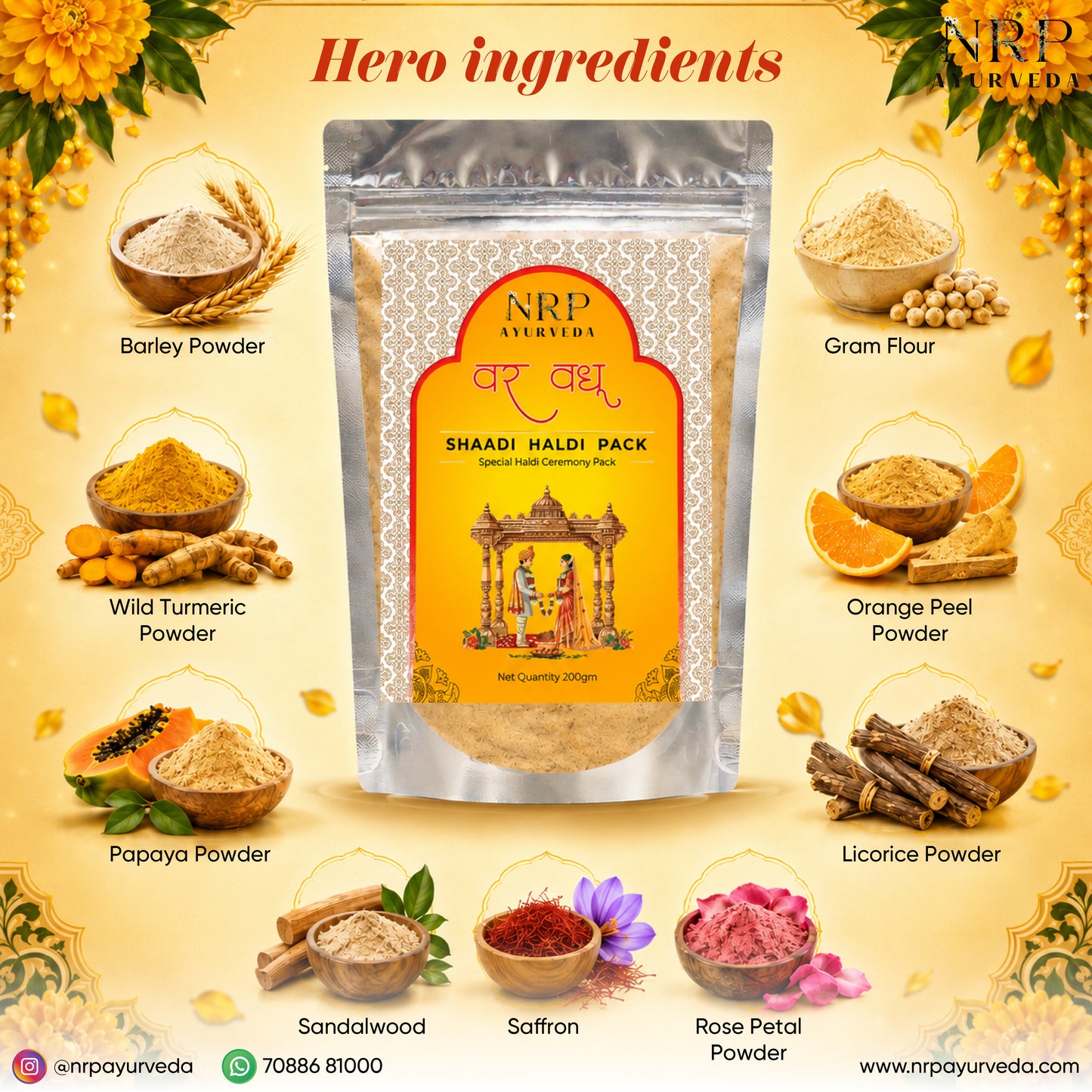 Var Vadhu Shaadi Haldi Pack (100gm)