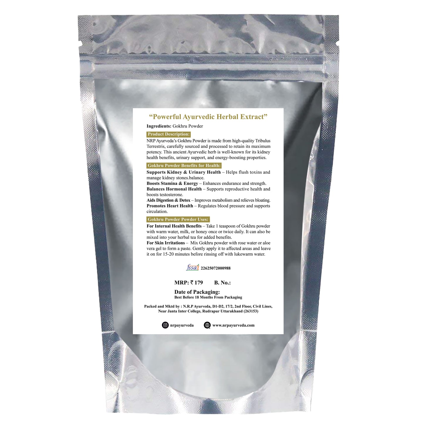 Gokhru Powder (100gm)