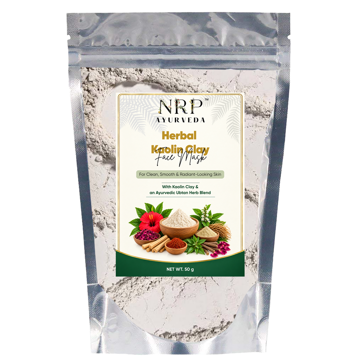 Herbal Kaolin Clay Face Mask (50gm)