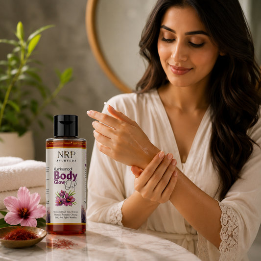 NRP Ayurveda Kumkumadi Body Glow Oil 100ml for Dry Skin