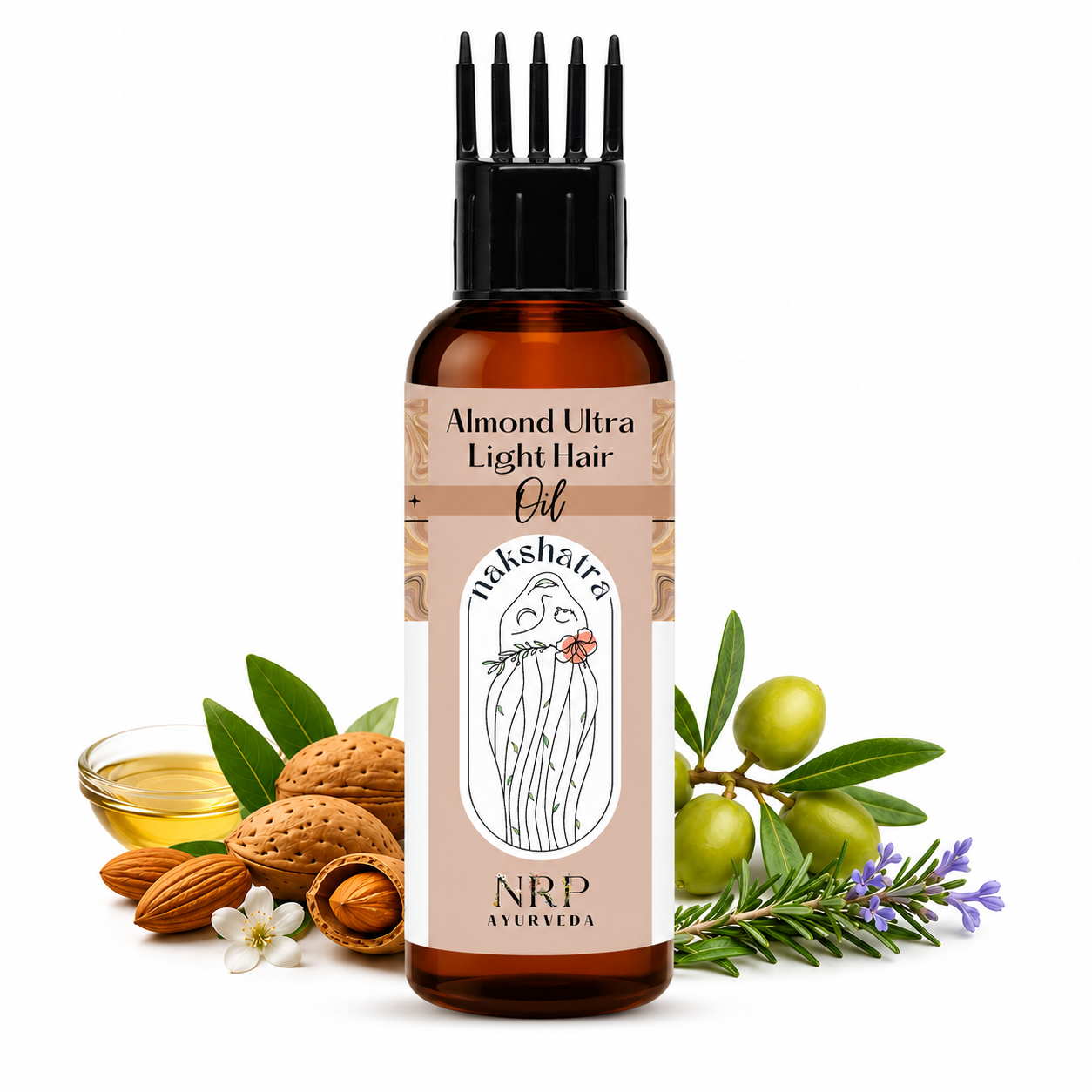 Nakshatra Almond Ultra Light Hair Oil (100ml)