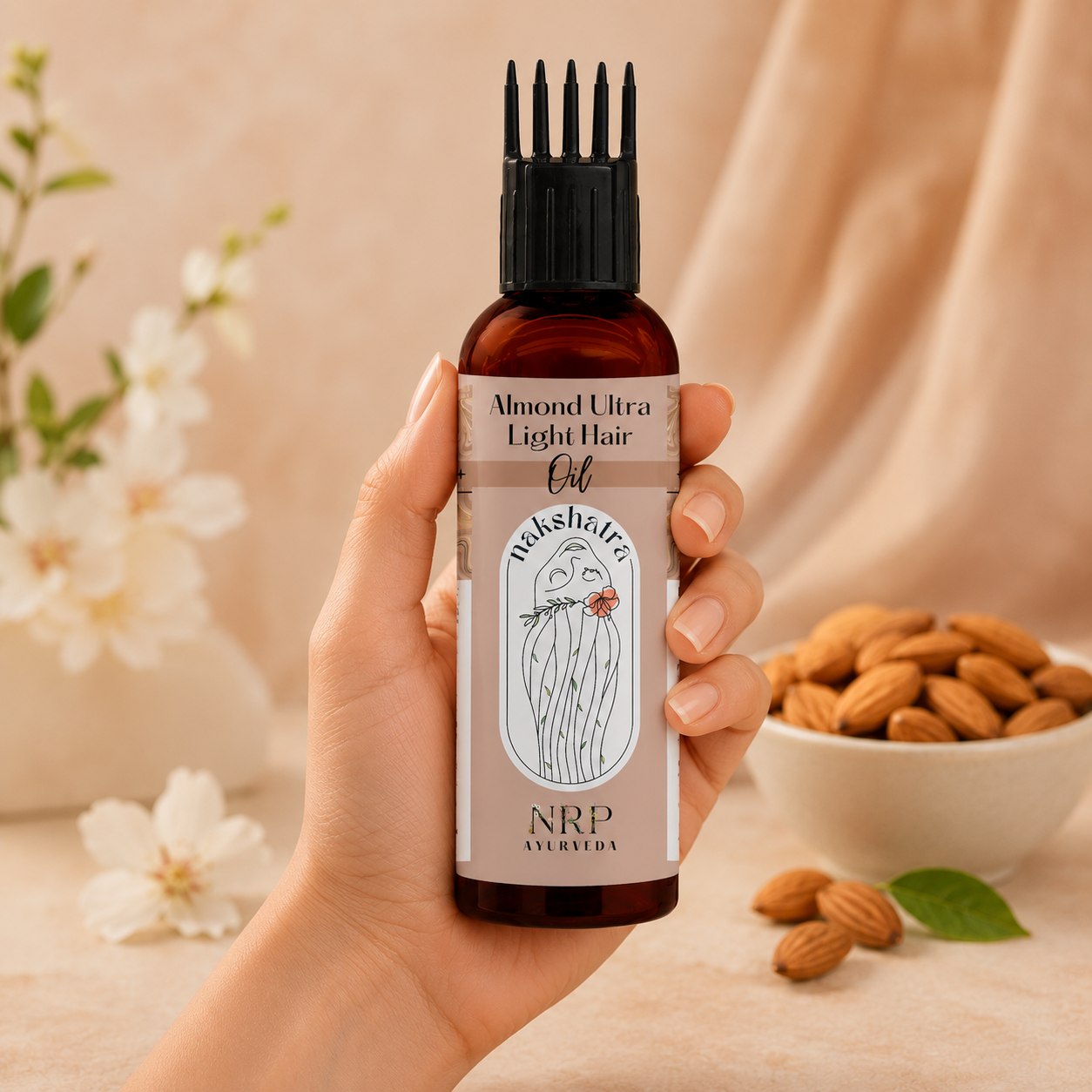 Nakshatra Almond Ultra Light Hair Oil (100ml)
