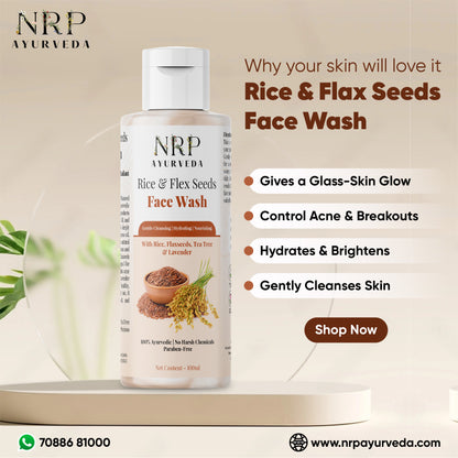 Rice & Flax Seeds Face Wash (100ml)