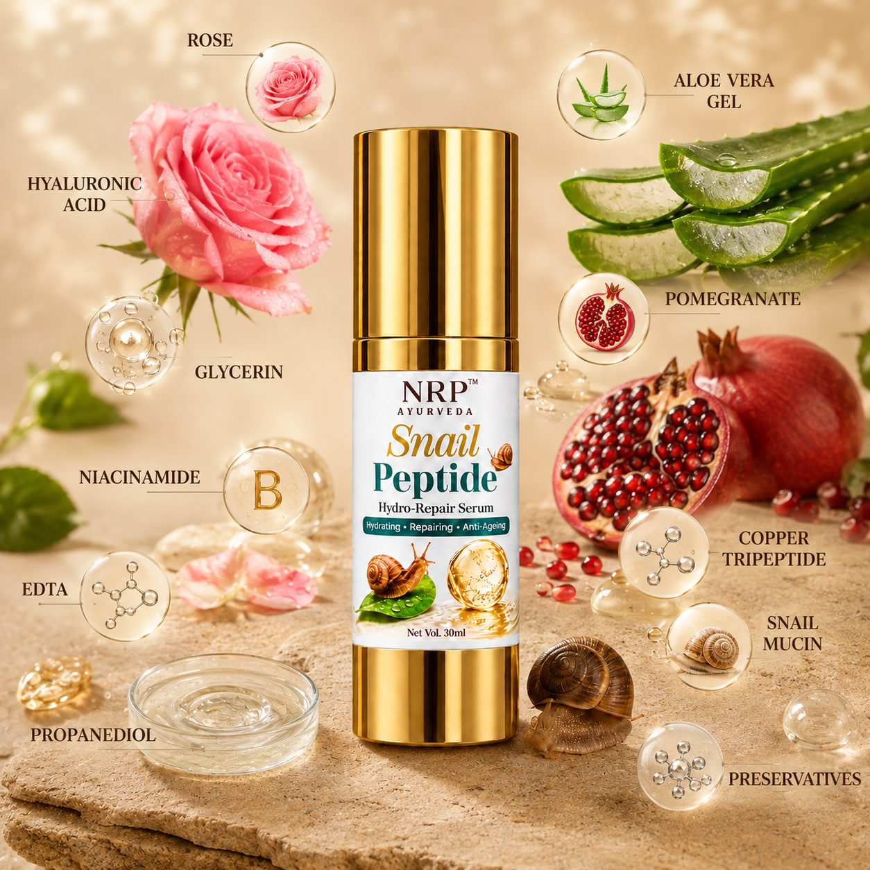 Snail Peptide Hydro-Repair Serum (50ml)