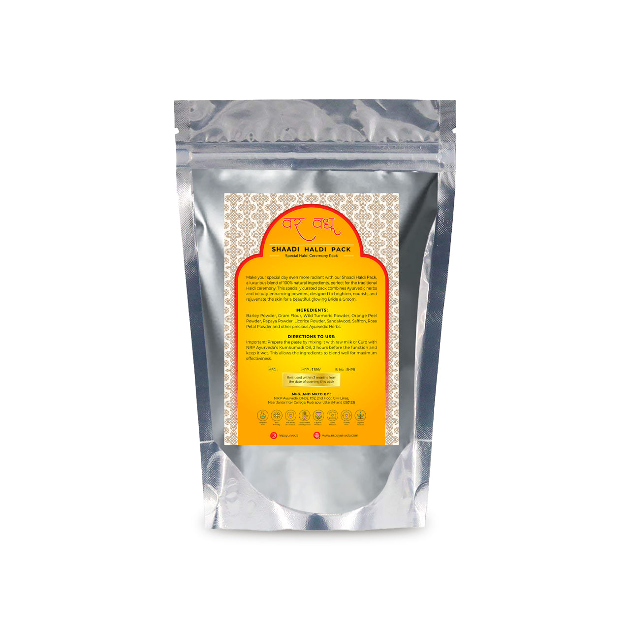 Var Vadhu Shaadi Haldi Pack (100gm)